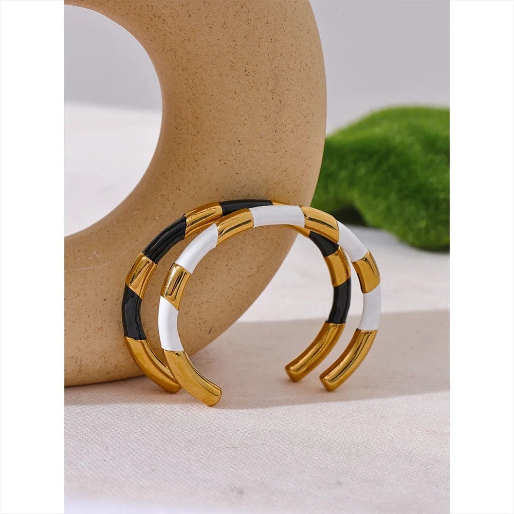 Bracelet acier inoxydable doré blanc femme