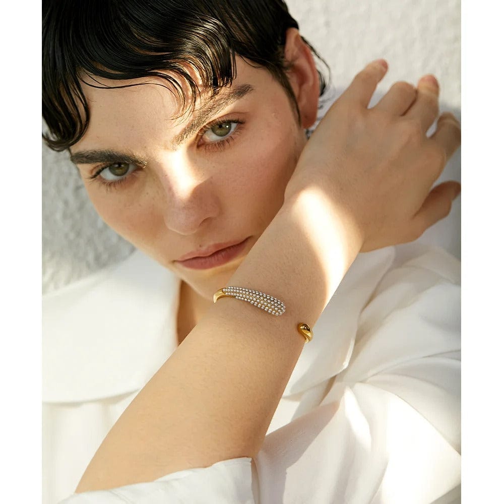 Bracelet acier inoxydable femme ajustable