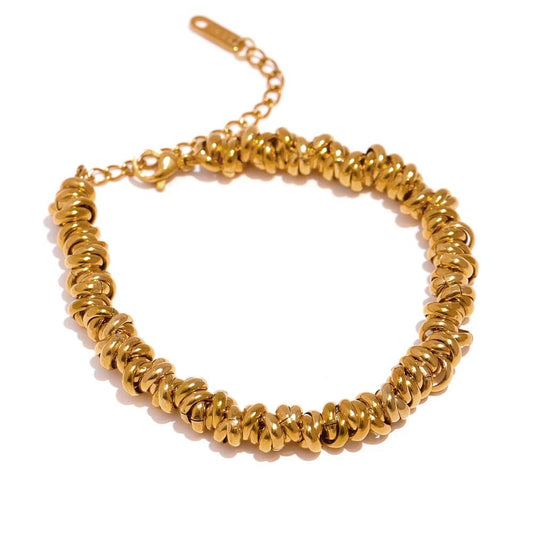 Bracelet acier inoxydable femme multicolore Or