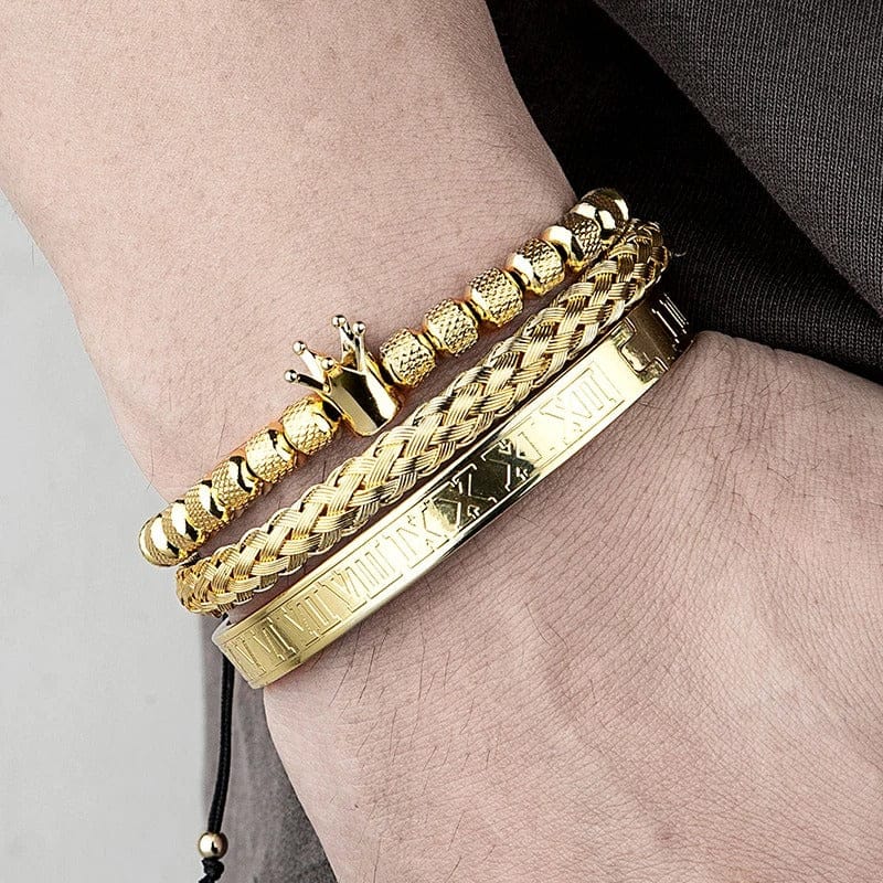 bracelet acier inoxydable homme couronne