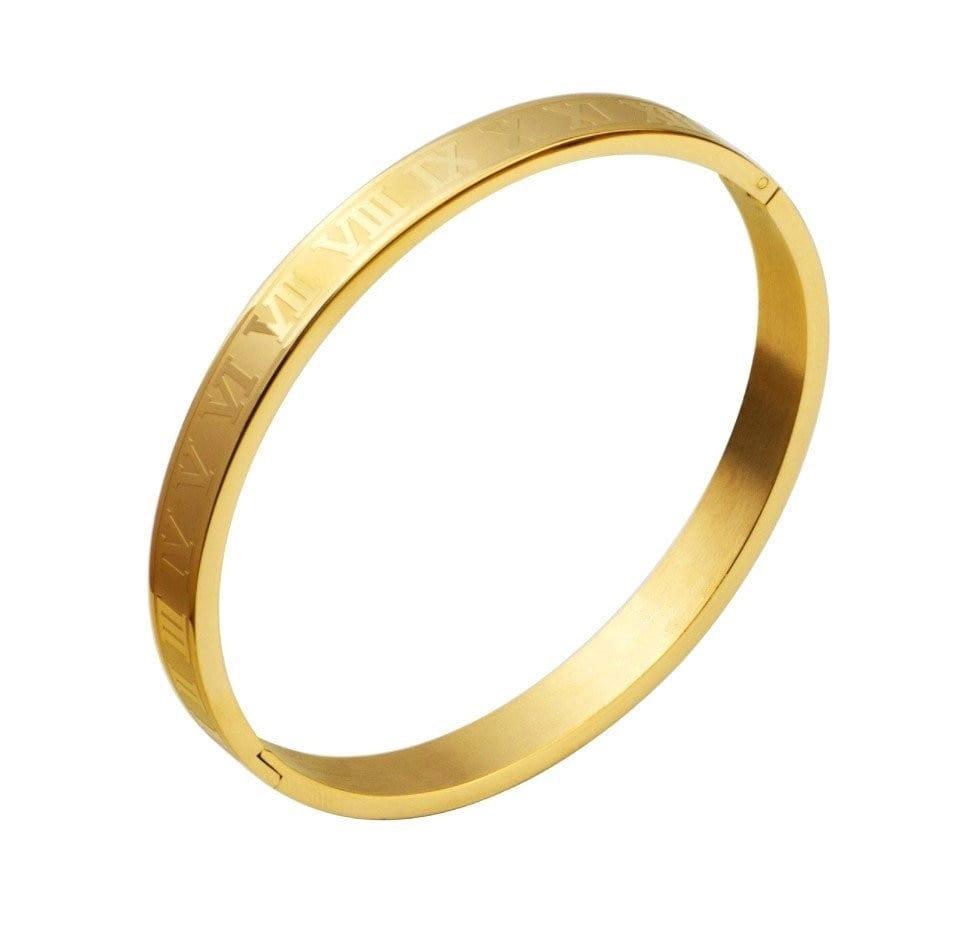 bracelet acier noir homme Or