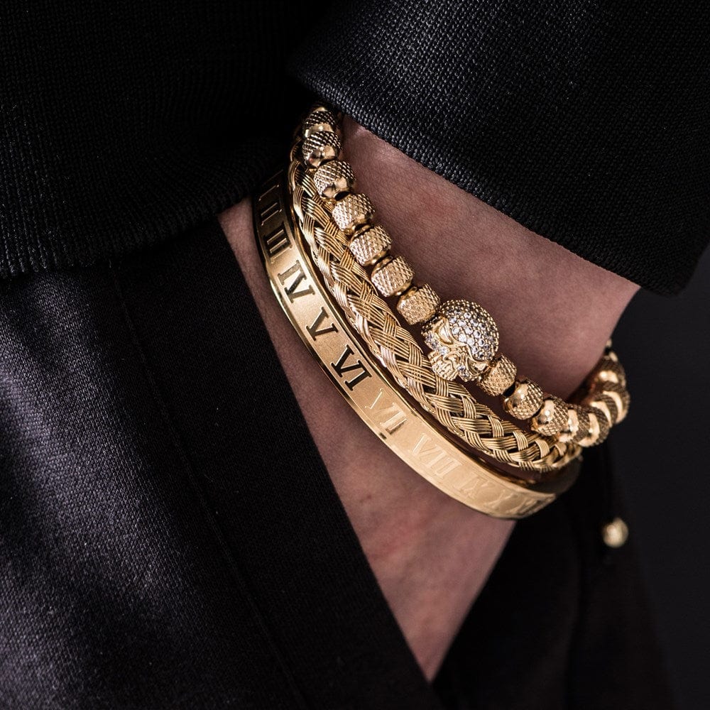 bracelet acier tete de mort