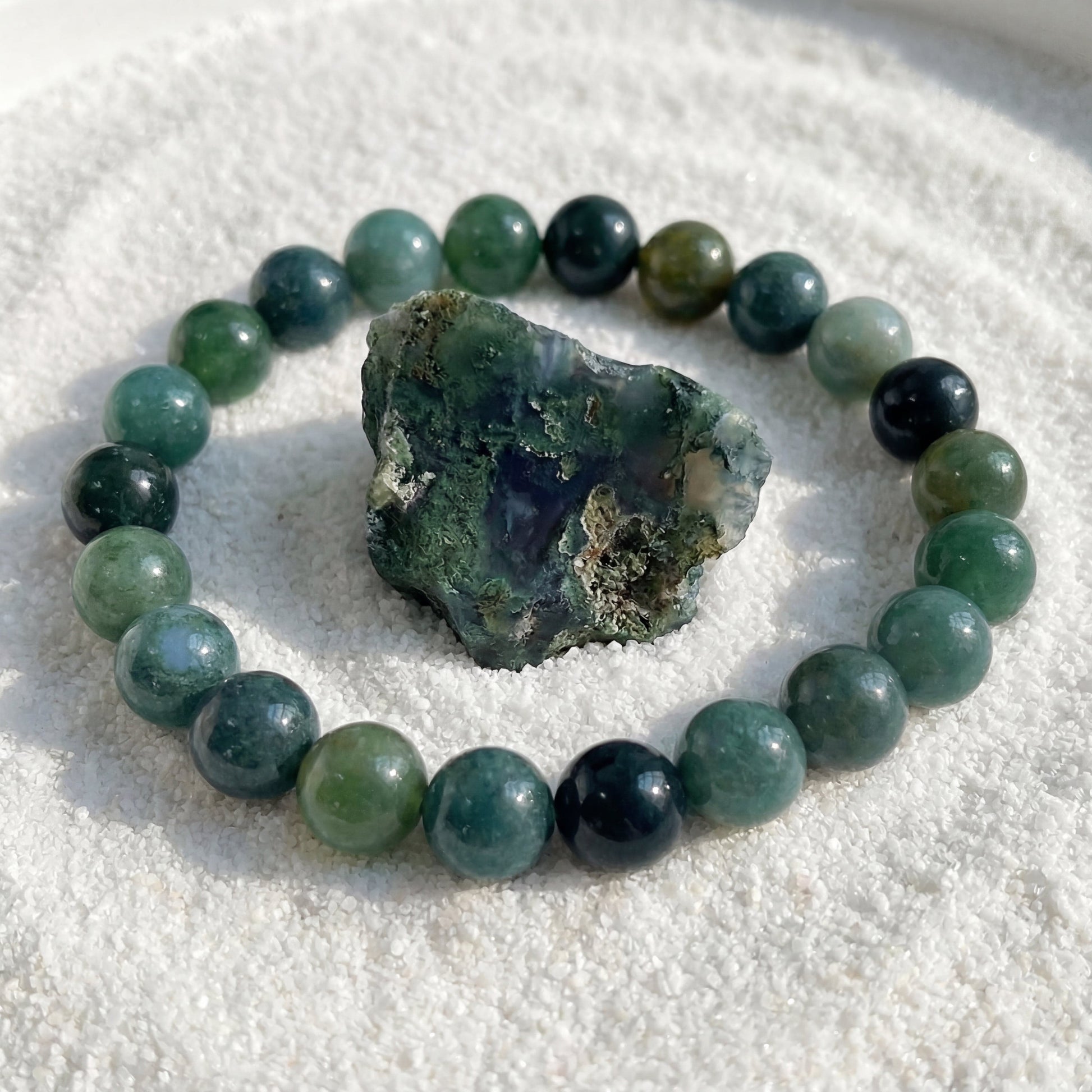 Bracelet agate mousse