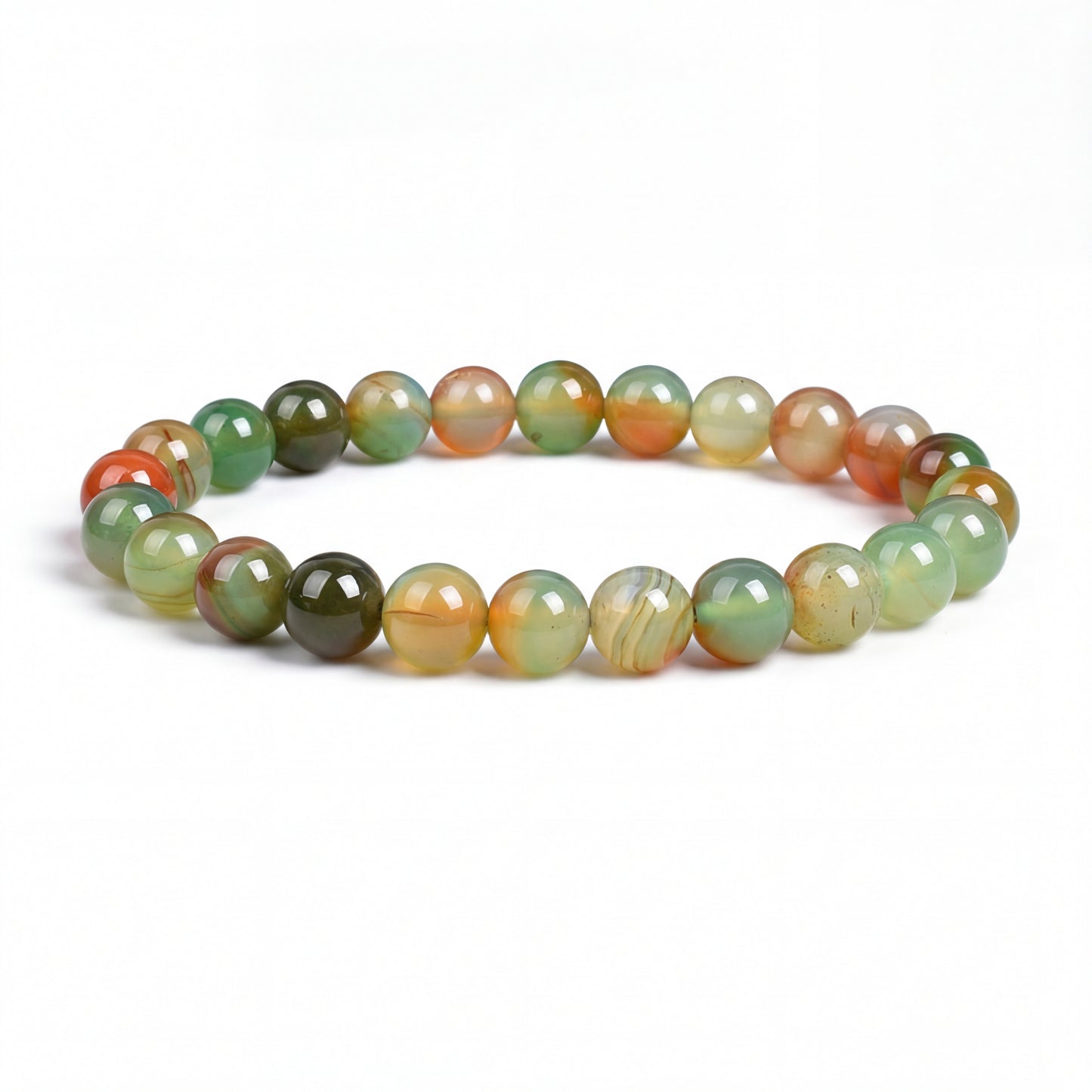 Bracelet Agate Multicolore 17cm / 6mm