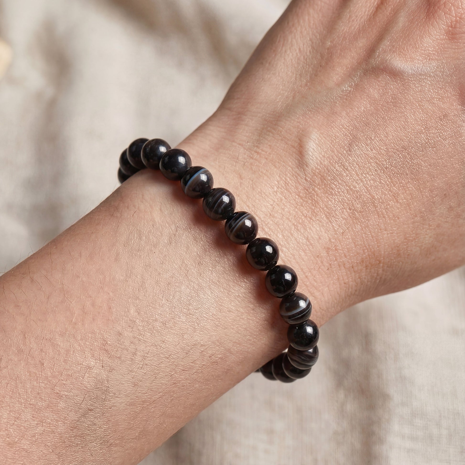 Bracelet Agate Noire