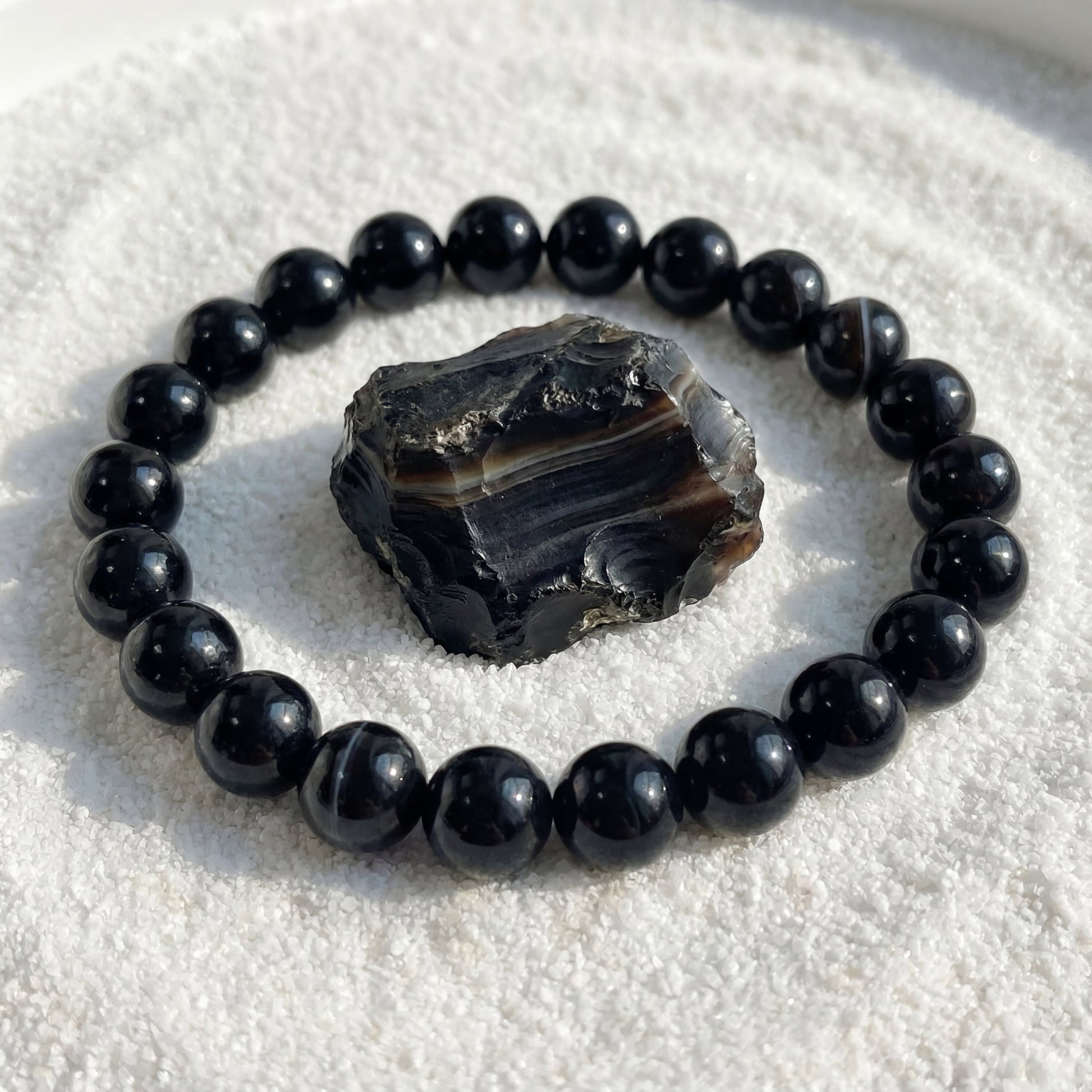 Bracelet Agate Noire