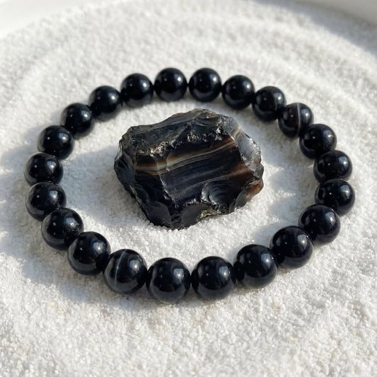 Bracelet Agate Noire