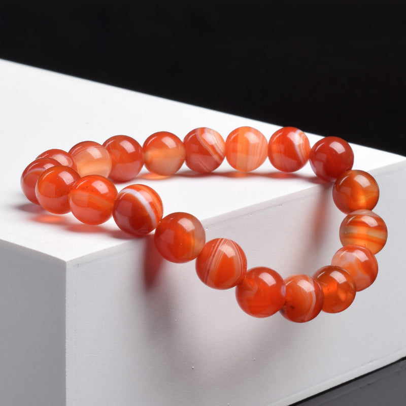 Bracelet Agate Rouge Bandée
