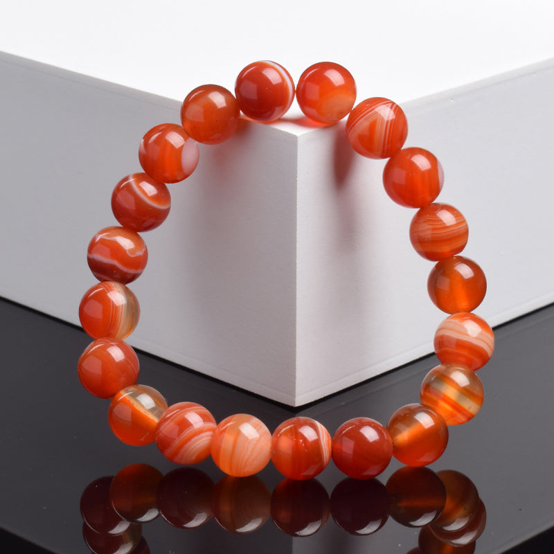 Bracelet Agate Rouge Bandée