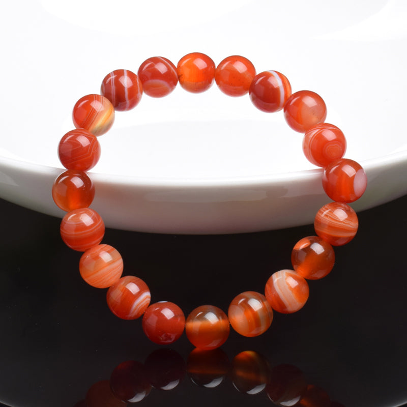 Bracelet Agate Rouge Bandée