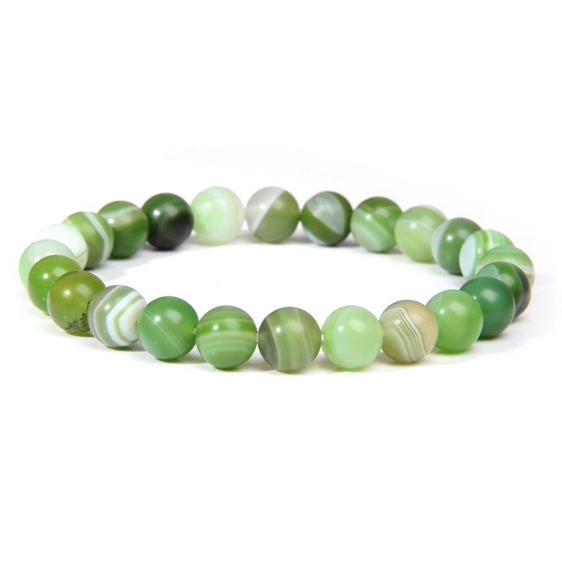 Bracelet agate verte