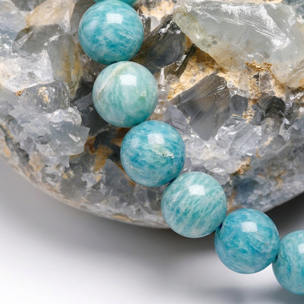 Bracelet Amazonite 6/8mm Pierre Naturelle | WristArt