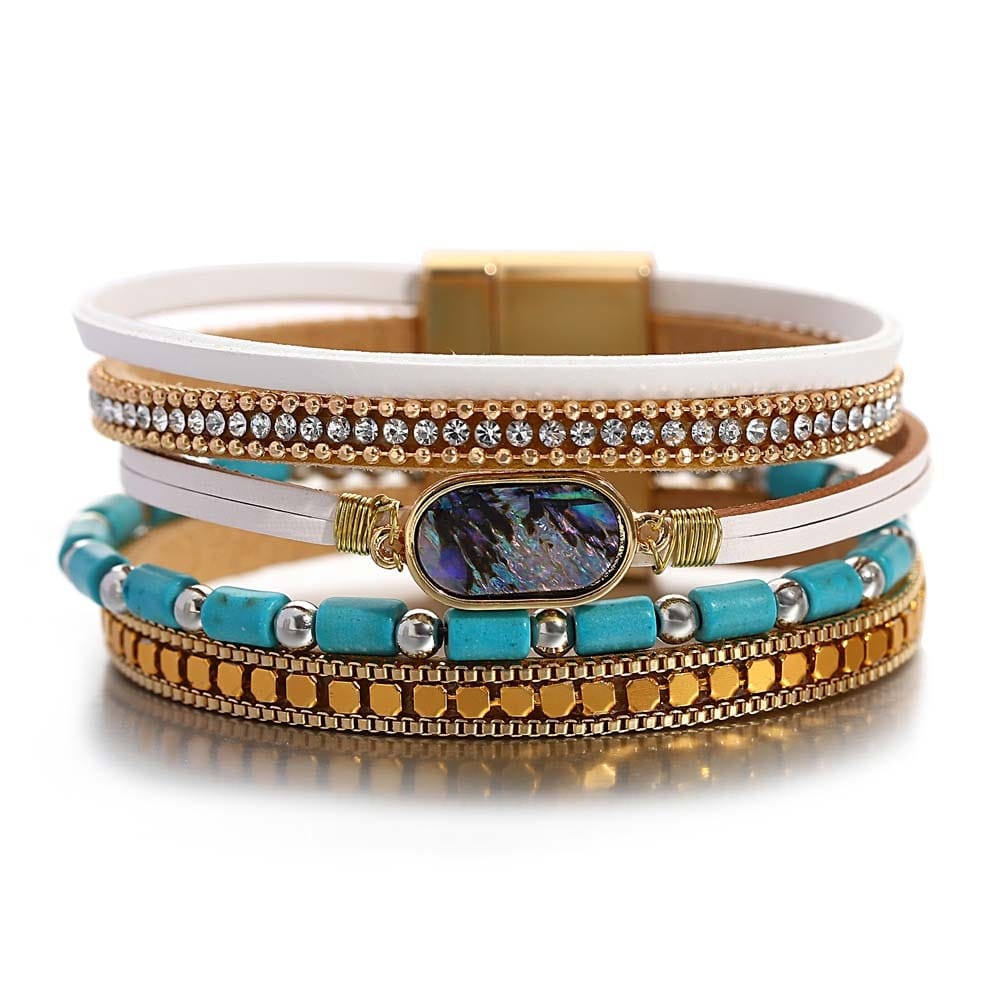 bracelet avec coquillage Blanc