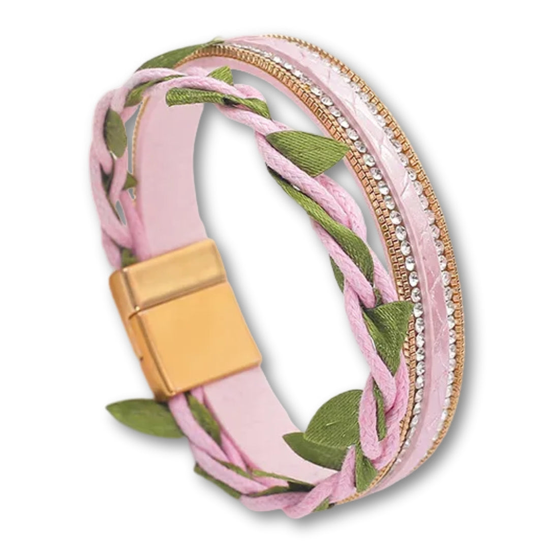 Bracelet bohème chic mariage femme | Élégance raffinée Rose