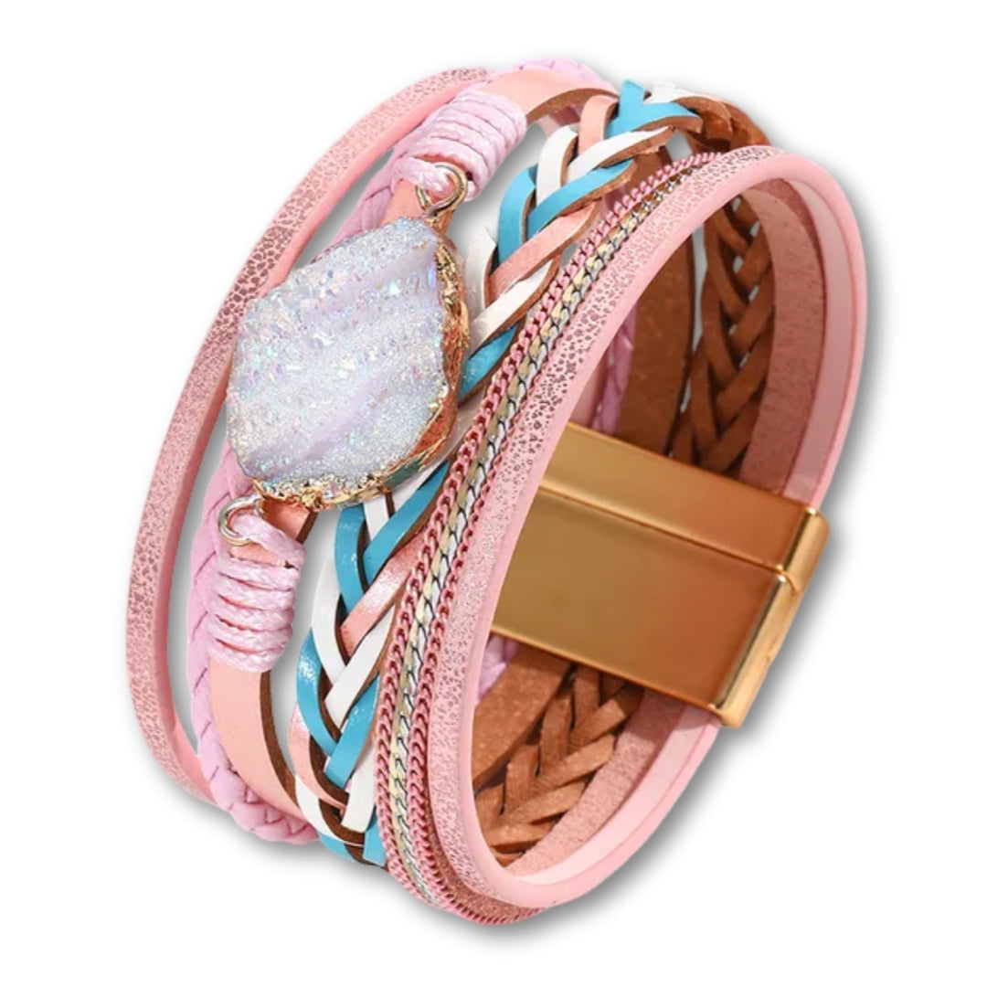 bracelet boheme Rose
