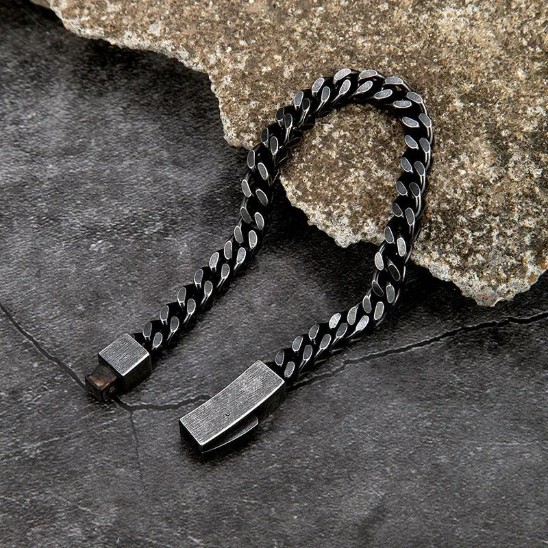 Bracelet chaîne foxtail acier homme vintage | WristArt