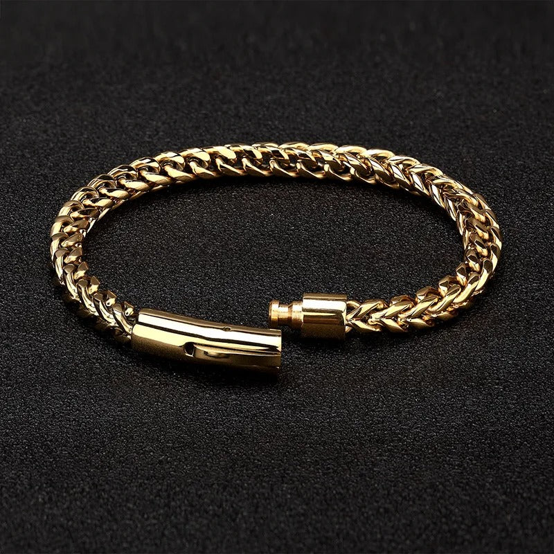 Bracelet chaîne franco acier homme – Style luxe | WristArt