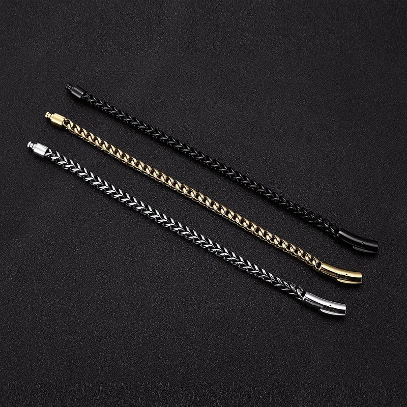 Bracelet chaîne franco acier homme – Style luxe | WristArt