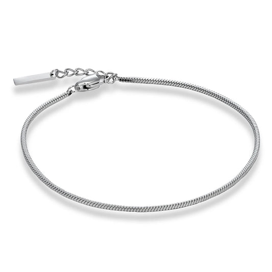 Bracelet chaîne serpent acier homme minimaliste 1,5mm | WristArt Argent / 15 cm