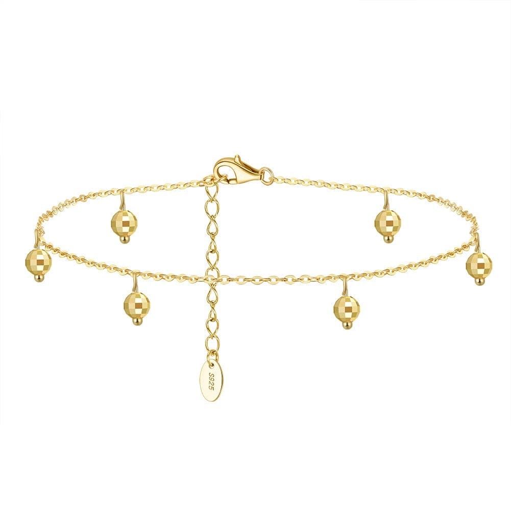 bracelet cheville argent Or