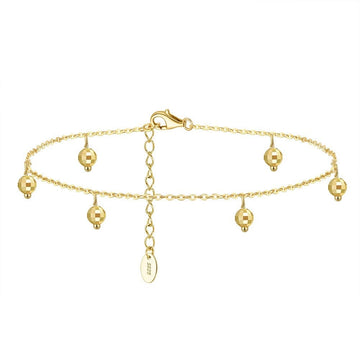 bracelet cheville argent Or