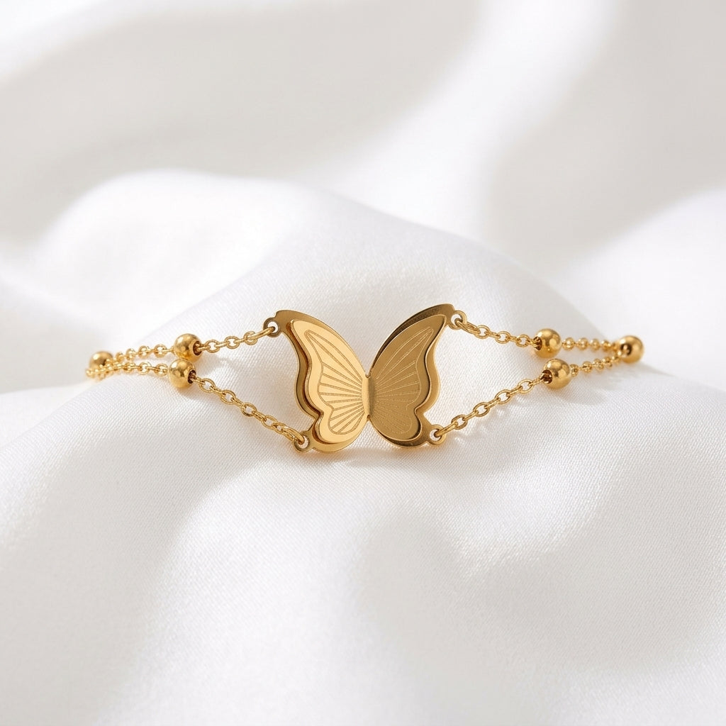 Bracelet Cheville Asymétrique Acier 304 Points Ronds | WristArt