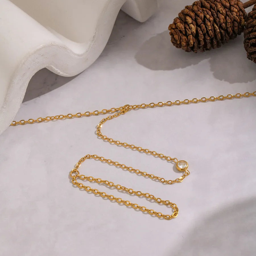 Bracelet Cheville Bague Connectée Zircon Or Rose | WristArt Standard