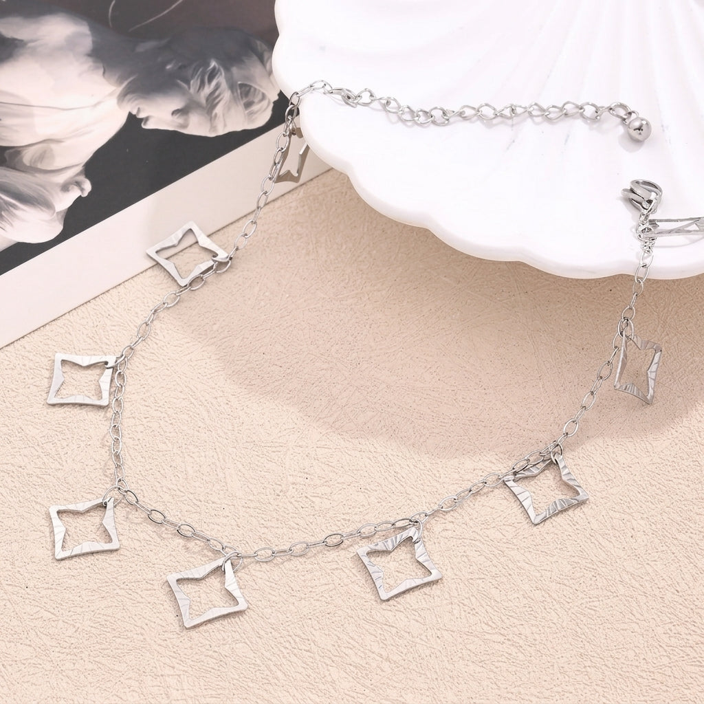 Bracelet Cheville Bohémien Pendentif Acier 304 Fait Main | WristArt