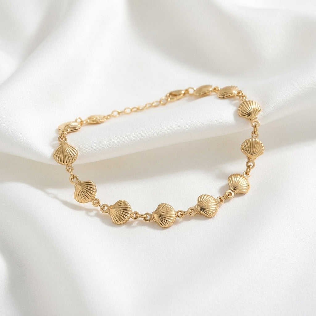 Bracelet Cheville Coquillage Géométrique Fait Main | WristArt