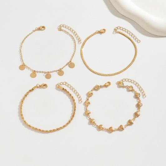 Bracelet Cheville Coquillage Géométrique Fait Main | WristArt