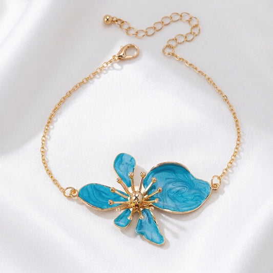 Bracelet Cheville Émail Floral Coloré Femme Tendance | WristArt