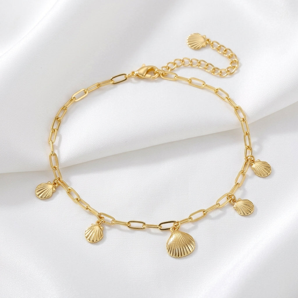 Bracelet Cheville Étoile de Mer Plage Fait Main 18K | WristArt