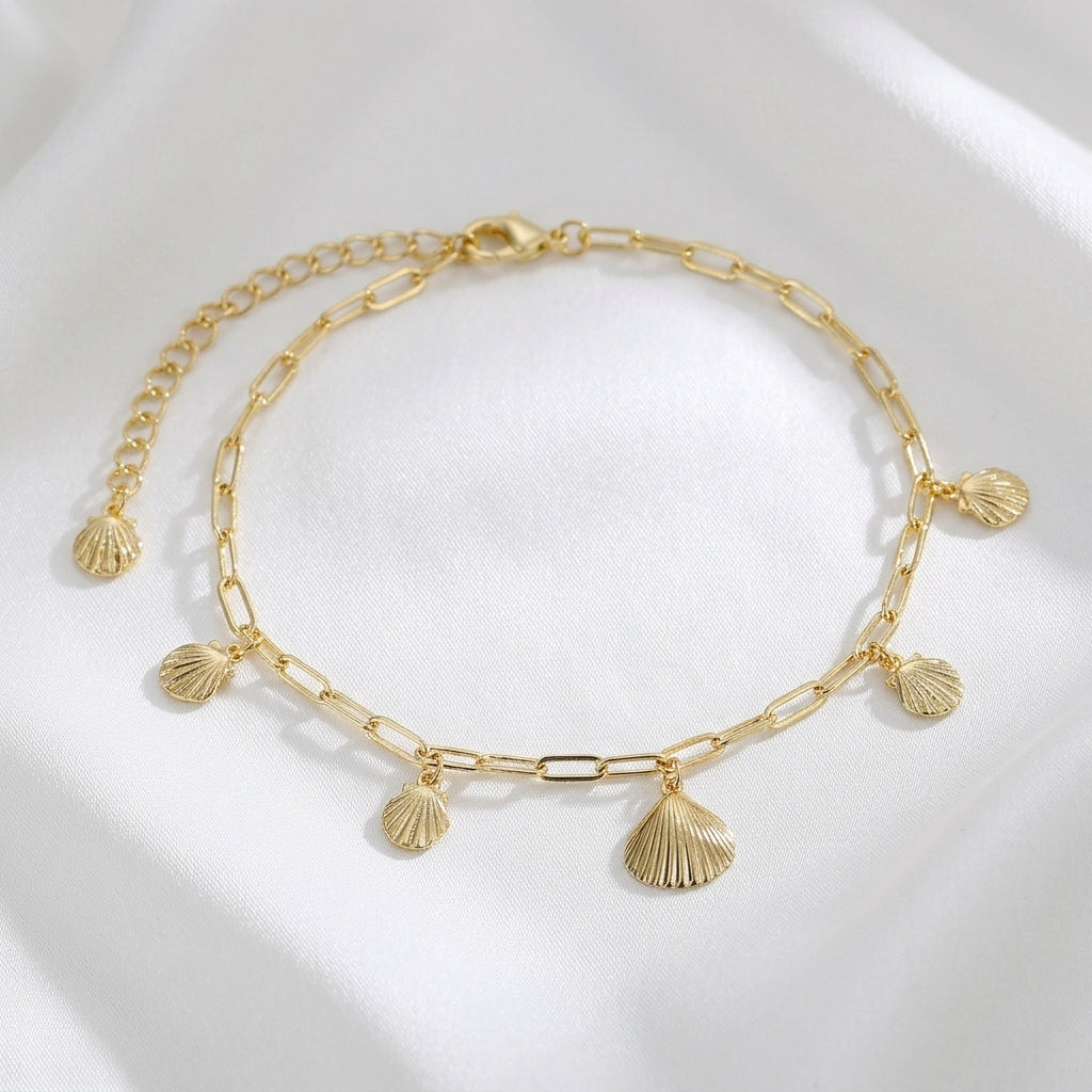 Bracelet Cheville Étoile de Mer Plage Fait Main 18K | WristArt