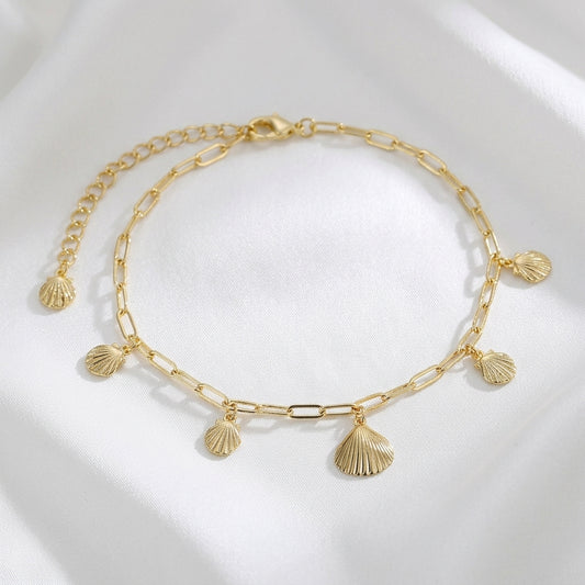 Bracelet Cheville Étoile de Mer Plage Fait Main 18K | WristArt