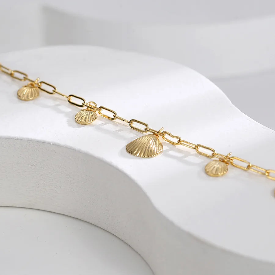 Bracelet Cheville Étoile de Mer Plage Fait Main 18K | WristArt Taille Unique / Doré