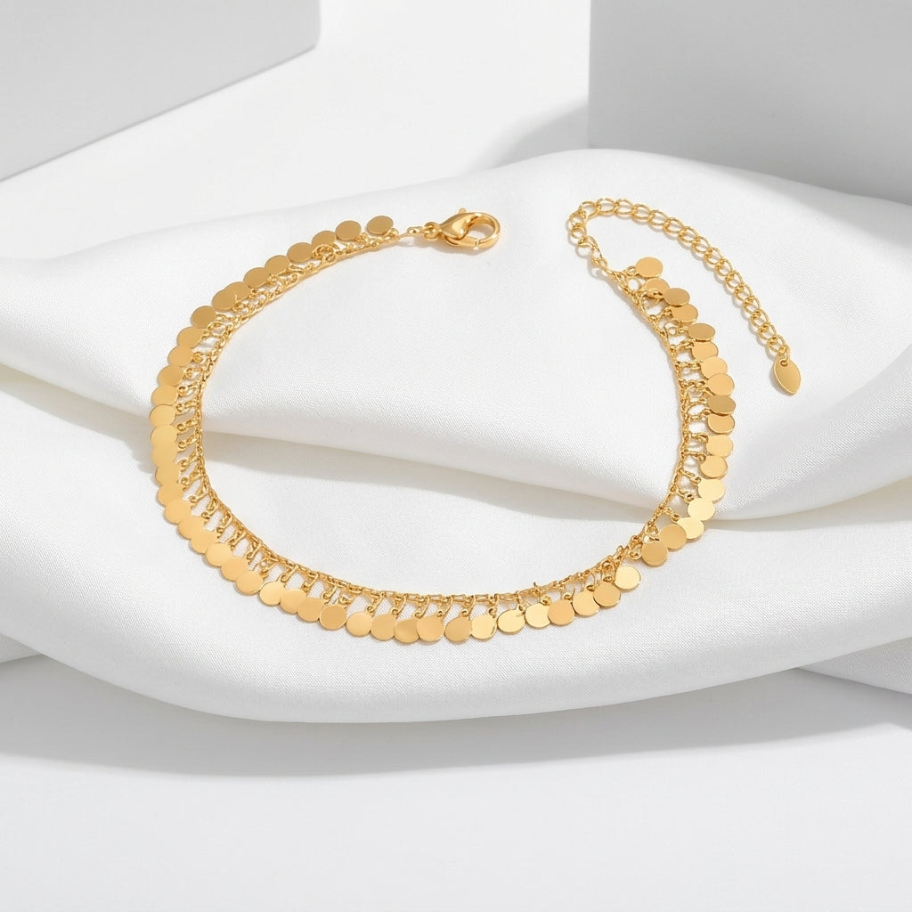 Bracelet Cheville Pampilles Dor�es Femme | WristArt
