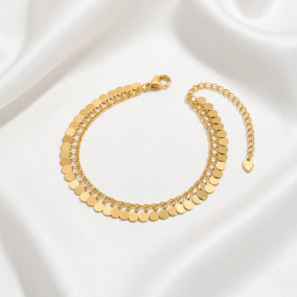 Bracelet Cheville Pampilles Dor�es Femme | WristArt