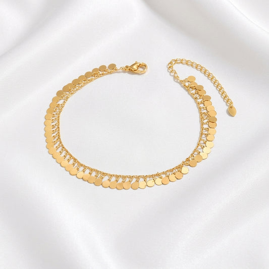 Bracelet Cheville Pampilles Dor�es Femme | WristArt