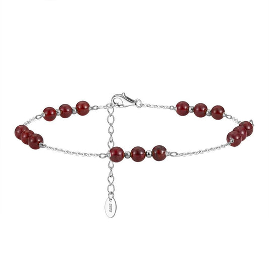 bracelet cheville pierre naturelle Argent