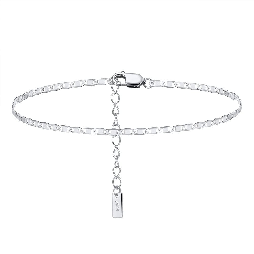 bracelet cheville plaqué or Argent