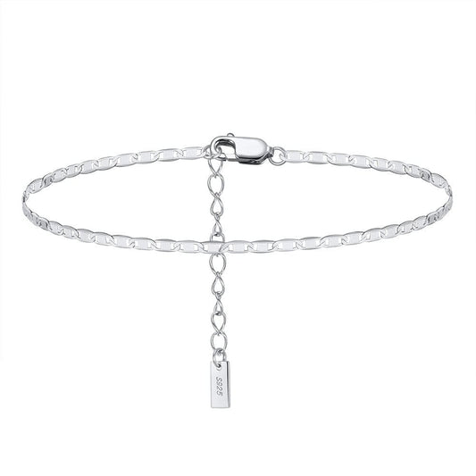 bracelet cheville plaqué or Argent