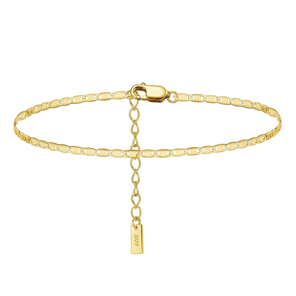 bracelet cheville plaqué or Or