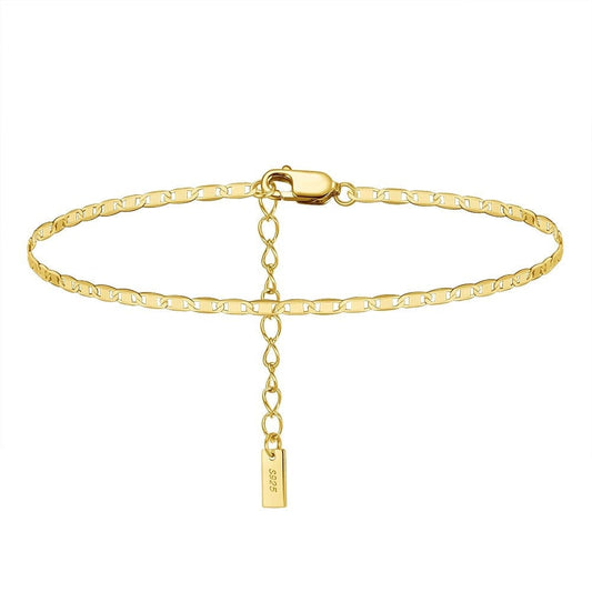 bracelet cheville plaqué or Or