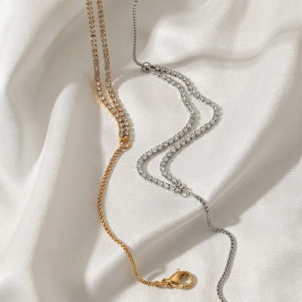 Bracelet Cheville Zircon Doré – Acier 304 Imperméable | WristArt