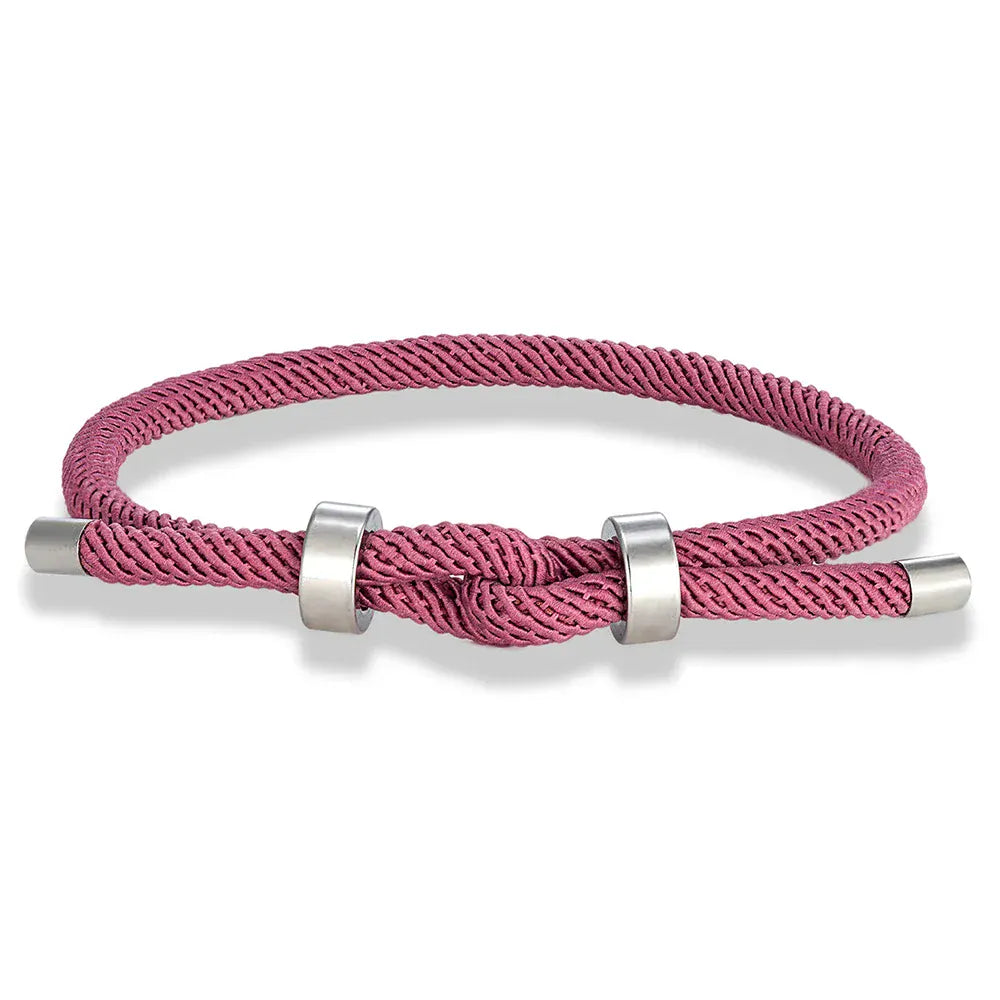 Bracelet Corde Ajustable Homme & Femme | 16 Couleurs – Offre 2+1 Violet