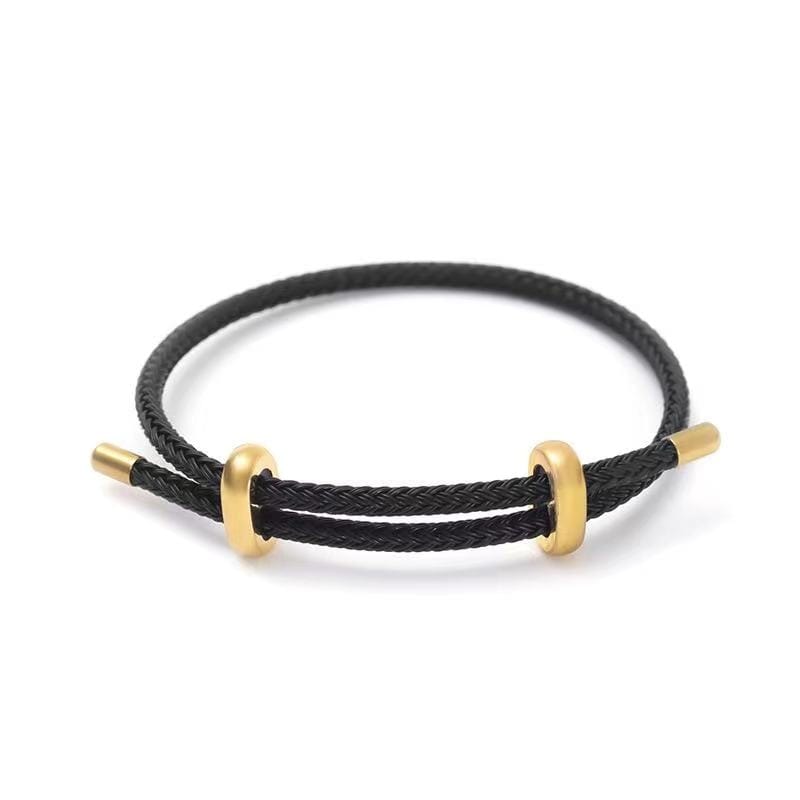 bracelet cordon femme luxe Noir