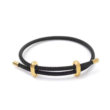 bracelet cordon femme luxe Noir