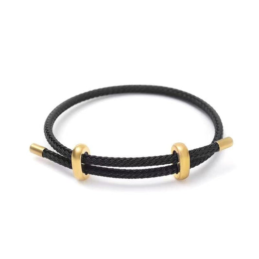 bracelet cordon femme luxe Noir