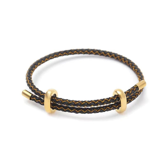bracelet cordon femme luxe Noir / Or