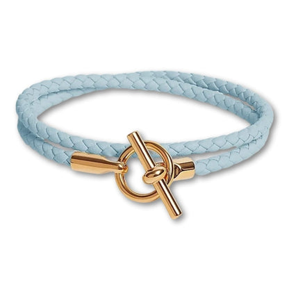 Bracelet Cordon Vintage Pastel Femme Bleu Clair / 16cm